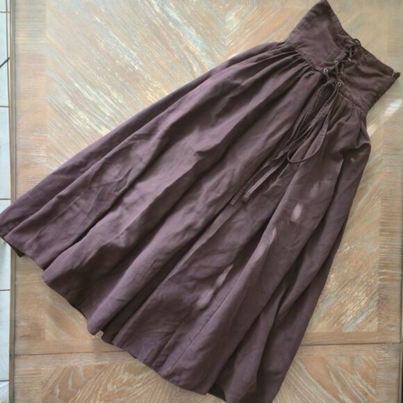 Blessume Renaissance Corset Skirt XS Brown – Pirate, Cottagecore, Witchy - Picture 2 of 11